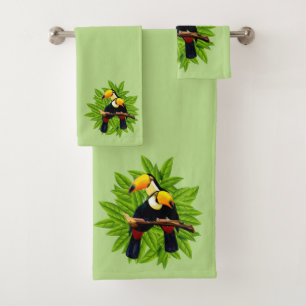 Toucan Duo Green Bad Handdoek