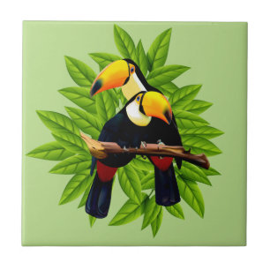 Toucan Duo Green Tegeltje