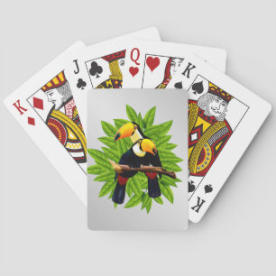 Toucan Duo Zilver Pokerkaarten