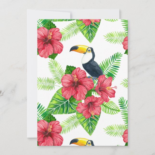 Toucan en tropical bouquet (Voorkant)