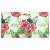 Toucan en tropical bouquet kussensloop (Voorkant-Rechts)