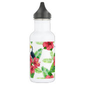 Toucan en tropical bouquet waterfles (Links)