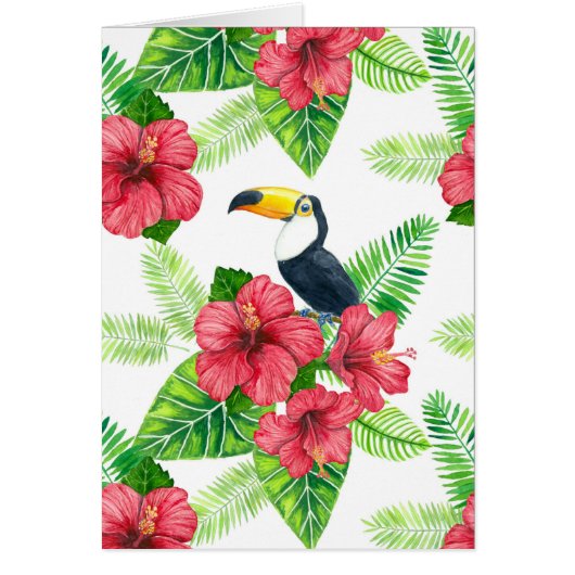 Toucan et bouquet tropical (Devant)
