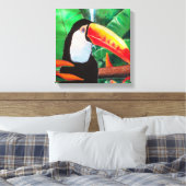 Toucan Exotische Wildlife Bird Wrapped Canvas Art (Insitu (Slaapkamer))