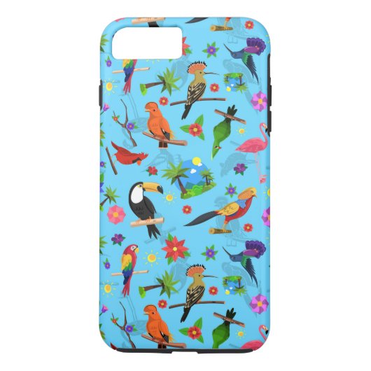 Toucan Flamingo and Arara Seamless Birds Pattern Case-Mate iPhone Case (Achterkant)