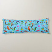 Toucan Flamingo and Arara Seamless Birds Pattern Lichaamskussen (Achterkant)