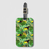 Toucan in Green Amazonia Rainforest Bagagelabel (Voorkant (verticaal))