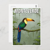 Toucan in het Monteverde Cloud Forest in Costa Ric Briefkaart (Voorkant / Achterkant)