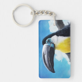 Toucan in Misty Air digital tropical bird Sleutelhanger
