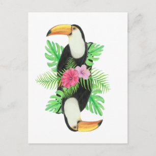 Toucan in Tropical Leaves Briefkaart
