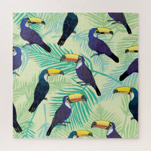 Toucan , kleurrijke illustratie. legpuzzel