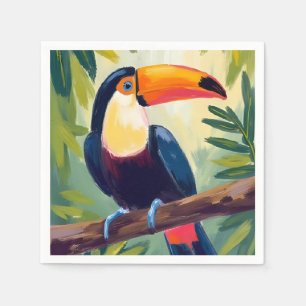 Toucan Kleurrijke Tropische Vogel Waterverf Servet