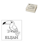 Toucan mignon avec tampon de nom (Tamponné)