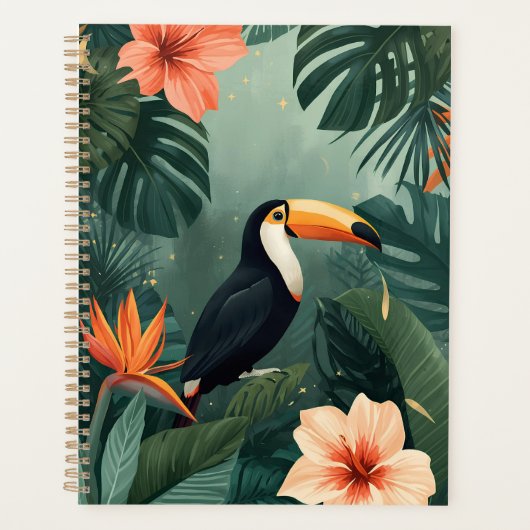 Toucan Muse Tropical Botanical Planner (Devant)