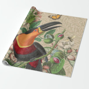 Toucan Oerwoud Tropical Bird Mooi Antiek Cadeaupapier