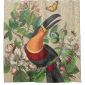 Toucan Oerwoud Tropical Bird Mooi Antiek Douchegordijn (Voorkant)
