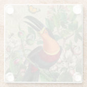 Toucan Oerwoud Tropical Bird Mooi Antiek Glazen Onderzetter (Achterkant)