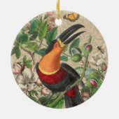 Toucan Oerwoud Tropical Bird Mooi Antiek Keramisch Ornament (Achterkant)