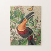 Toucan Oerwoud Tropical Bird Mooi Antiek Legpuzzel (Verticaal)