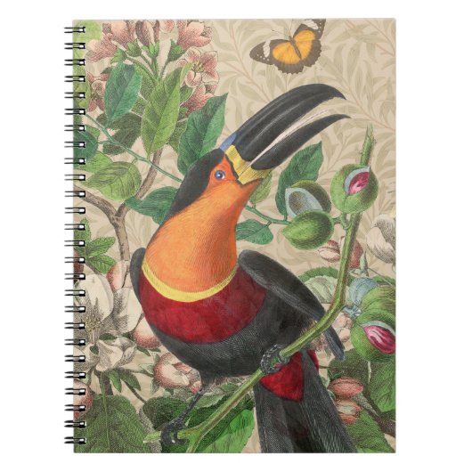 Toucan Oerwoud Tropical Bird Mooi Antiek Notitieboek (Voorkant)