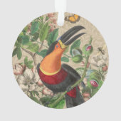 Toucan Oerwoud Tropical Bird Mooi Antiek Ornament (achterkant)