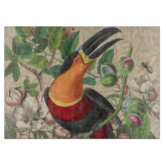 Toucan Oerwoud Tropical Bird Mooi Antiek Snijplank (Voorkant)