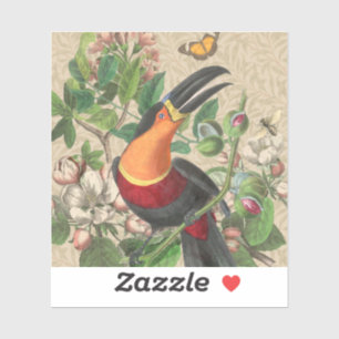 Toucan Oerwoud Tropical Bird Mooi Antiek Sticker