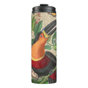 Toucan Oerwoud Tropical Bird Mooi Antiek Thermosbeker