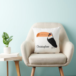 Toucan ontwerp gepersonaliseerd kussen