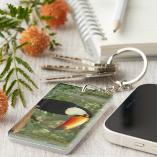 Toucan op boomtak sleutelhanger