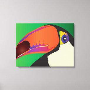 TOUCAN OP CANVAS AFDRUK