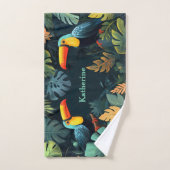 Toucan Paradise : Conception personnalisable (Serviette à main)