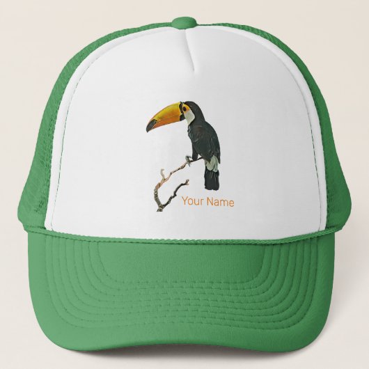 Toucan Portret Dier Tropische Vogel Ontwerp Trucker Pet (Voorkant)