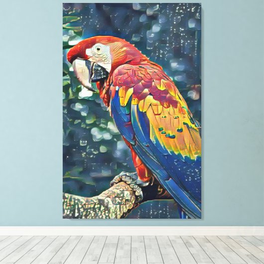 Toucan Rescue Ranch - Macaw Painting Canvas Afdruk (Insitu (Houten vloer))