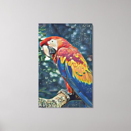 Toucan Rescue Ranch - Macaw Painting Canvas Afdruk (Voorkant)