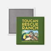 Toucan Secourt Ranch Carré Magnet (Recto/Verso)