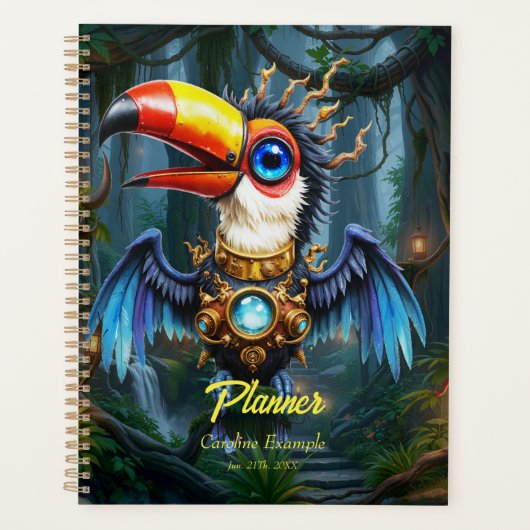 Toucan Steampunk au Clair de Lune. (Devant)