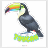 TOUCAN - STICKER DE NURSERY (Feuille)