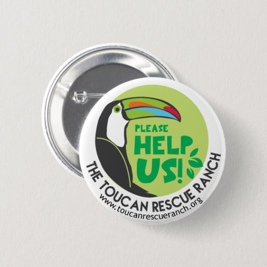 Toucan Support-badge Ronde Button 5,7 Cm (Voorkant /achterkant)