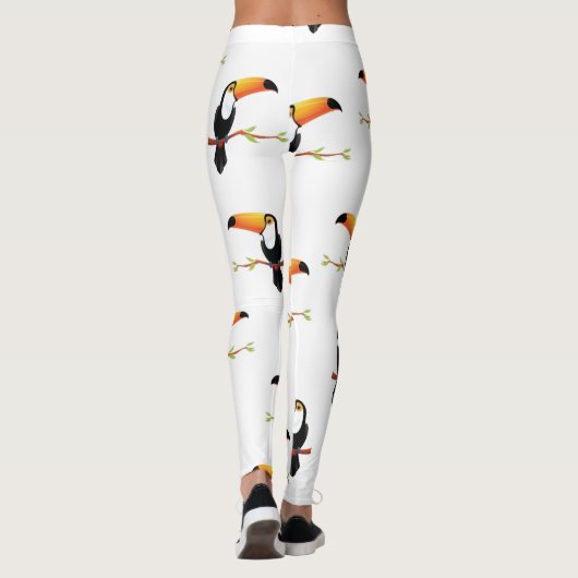 Toucan Swainson Black Color Leggings (Achterkant)