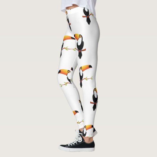 Toucan Swainson Black Color Leggings (Links)