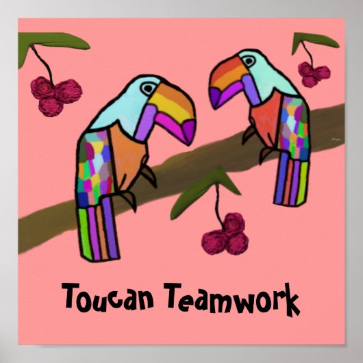 Toucan Teamwork Poster (Voorkant)