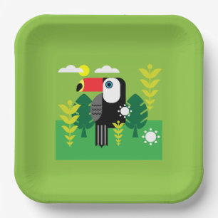 Toucan Tropical Bird Papieren Bordje