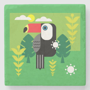Toucan Tropical Birds Stenen Onderzetter