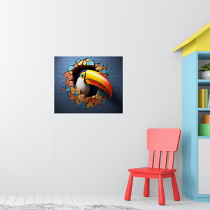 Toucan Tropical Break out of Wall Poster Print