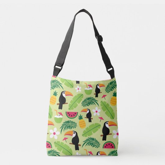 Toucan Tropical Summer Crossbody Tas (Voorkant)
