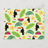 Toucan Tropical Summer Pattern Briefkaart (Voorkant)
