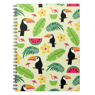 Toucan Tropical Summer Pattern Notitieboek