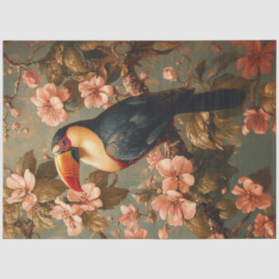 Toucan Tropische Vintage Stijl Schilderen Decoupag Tissuepapier