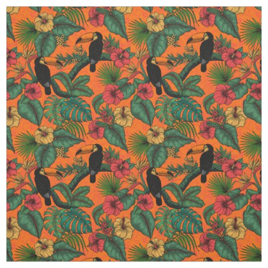 Toucan tuin stof (Swatch)